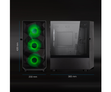 CAJA MINITORRE MICROATX SEIZURE NEGRO TOOQ