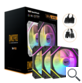 KIT 3 VENTILADORES AUXILIAR DM-12 120 PRO A-RGB NEGRO DARKFLASH